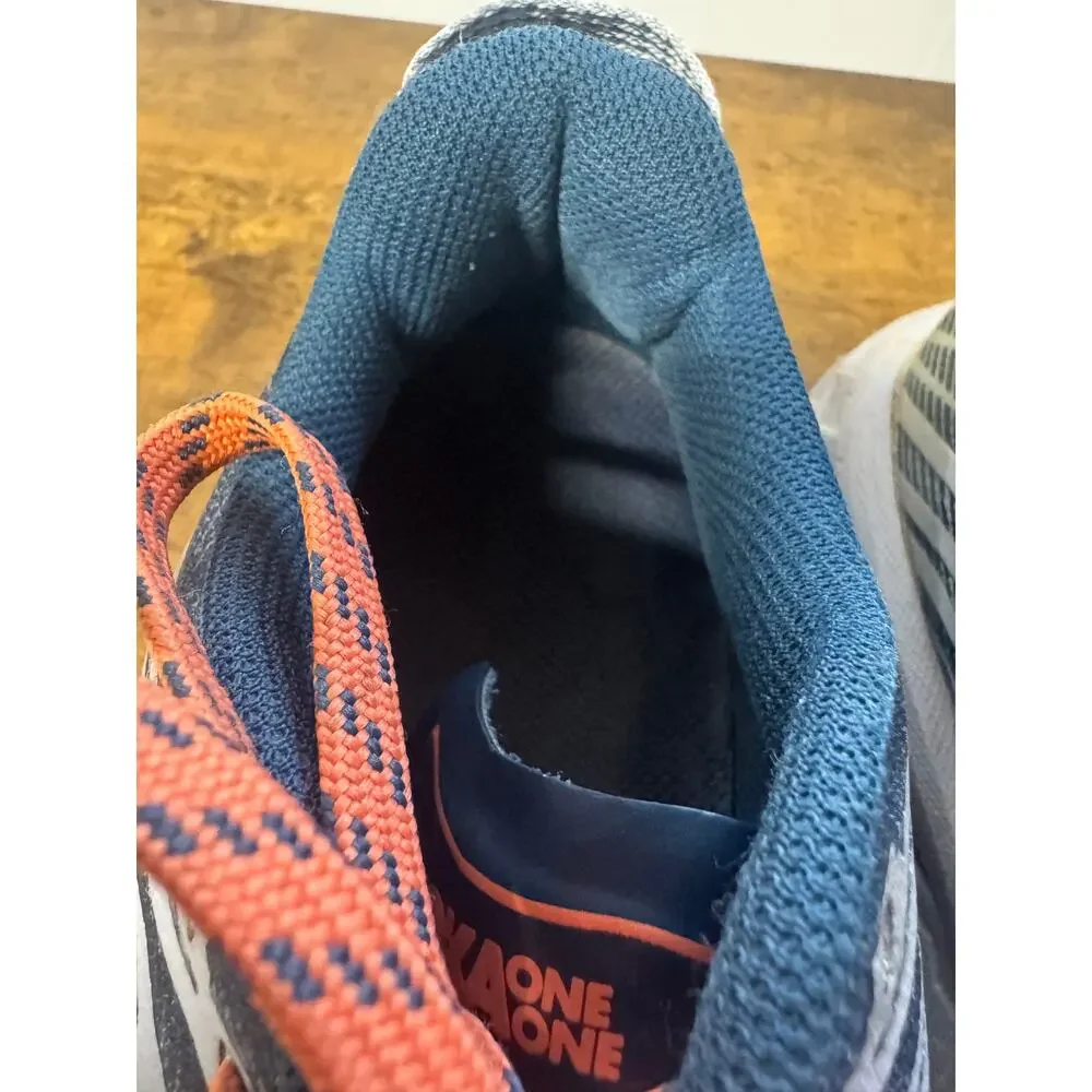 HOKA Speedgoat 4 Trail Running Shoes Blue Heather/Orange Size 6.5